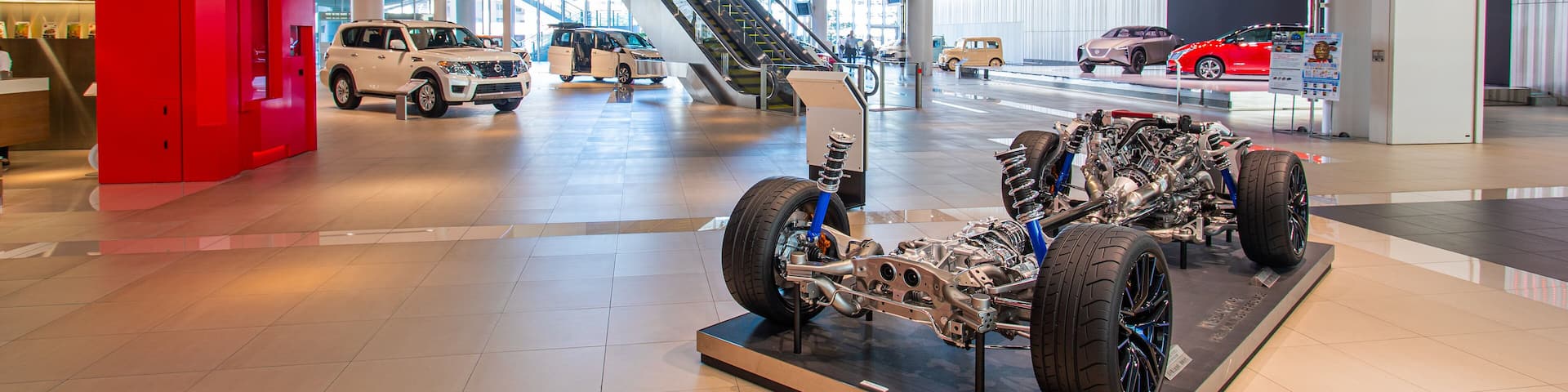 Nissan Global Headquarters Gallery showing interior views