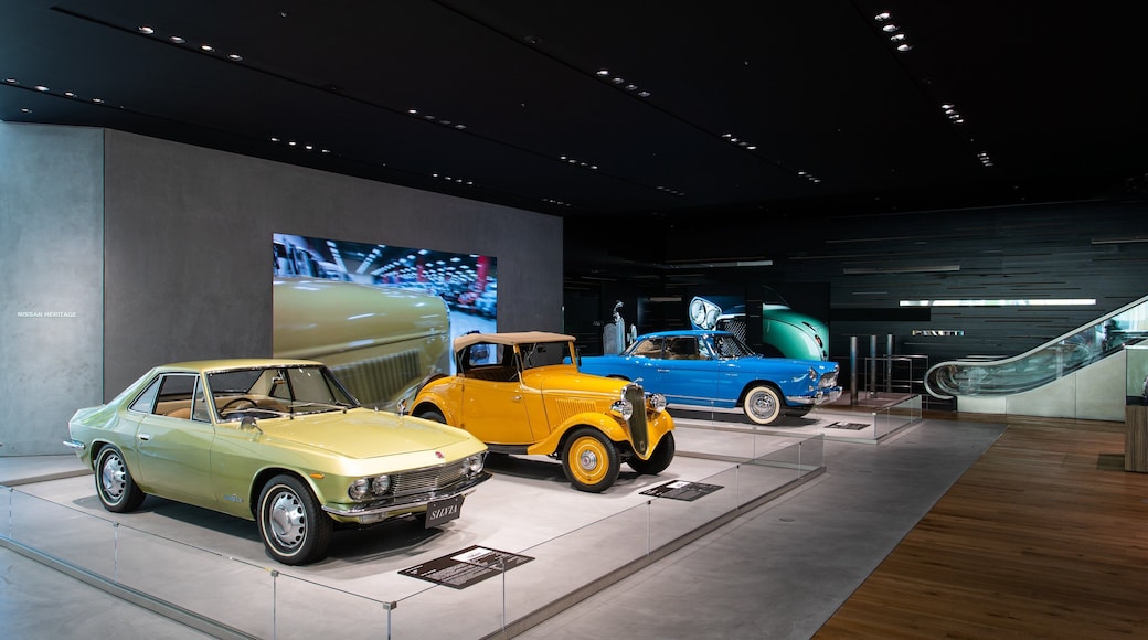 Nissan Global Headquarters Gallery which includes heritage elements and interior views