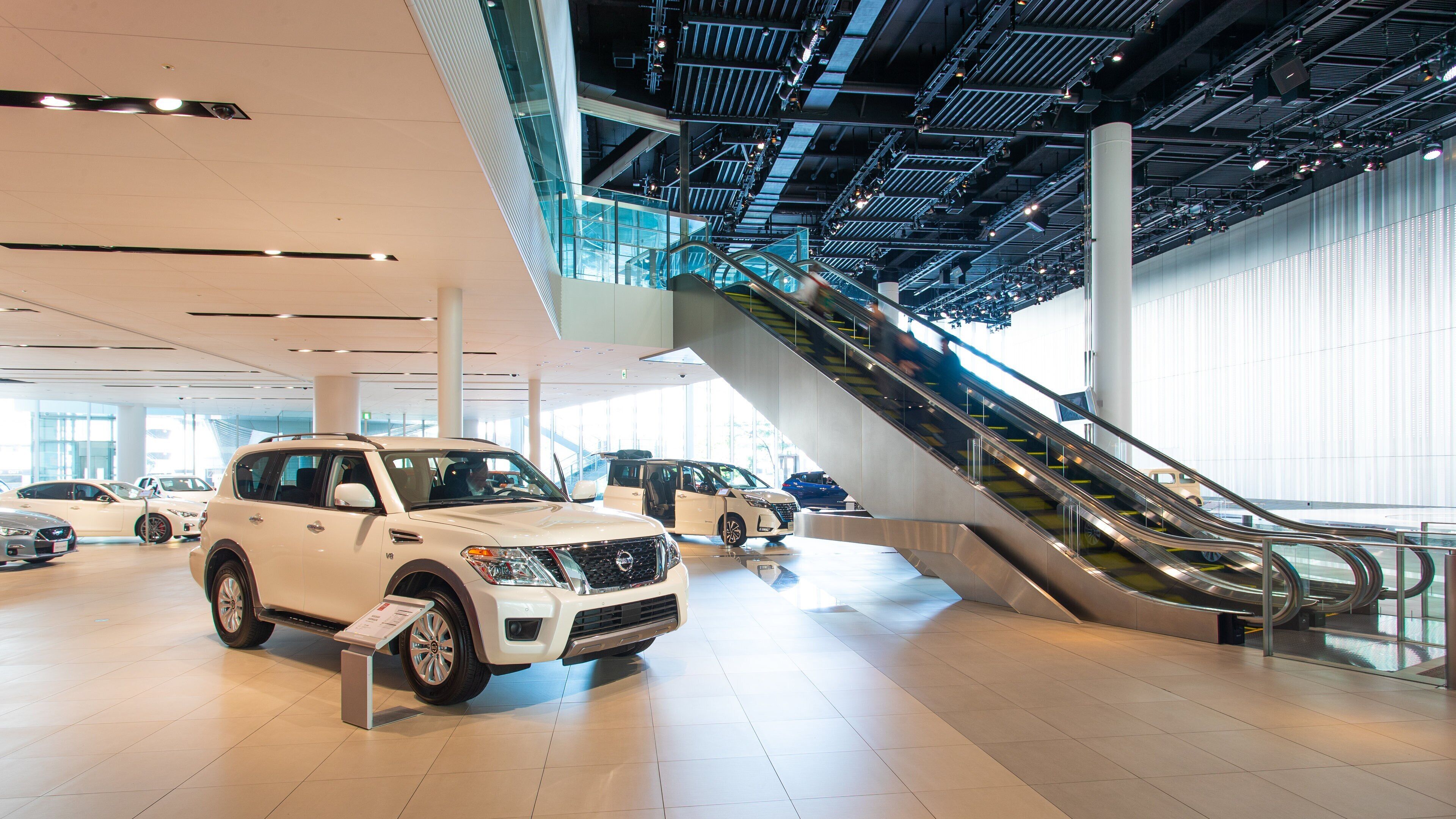 Nissan Global Headquarters Gallery featuring interior views