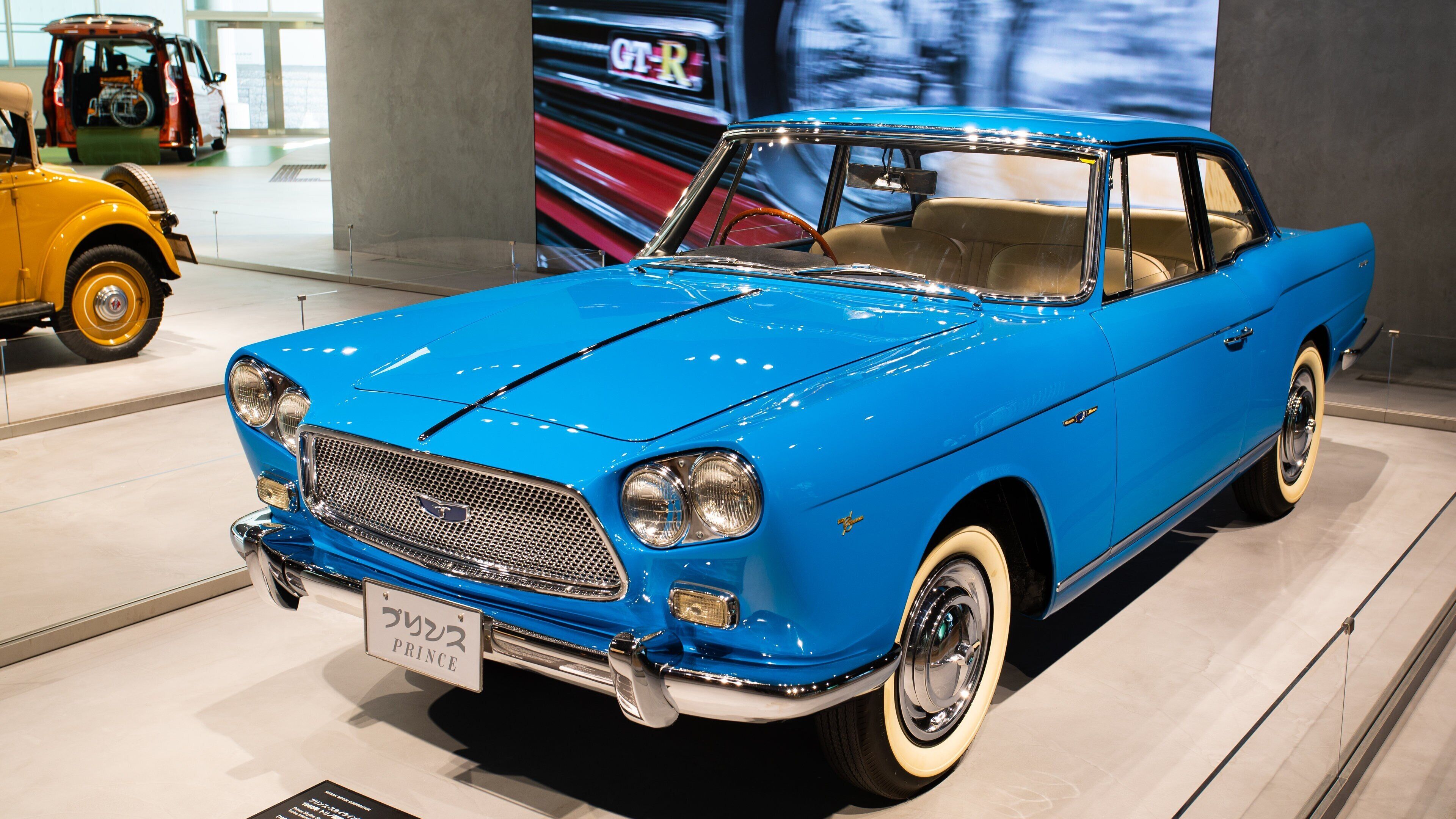 Nissan Global Headquarters Gallery which includes interior views and heritage elements