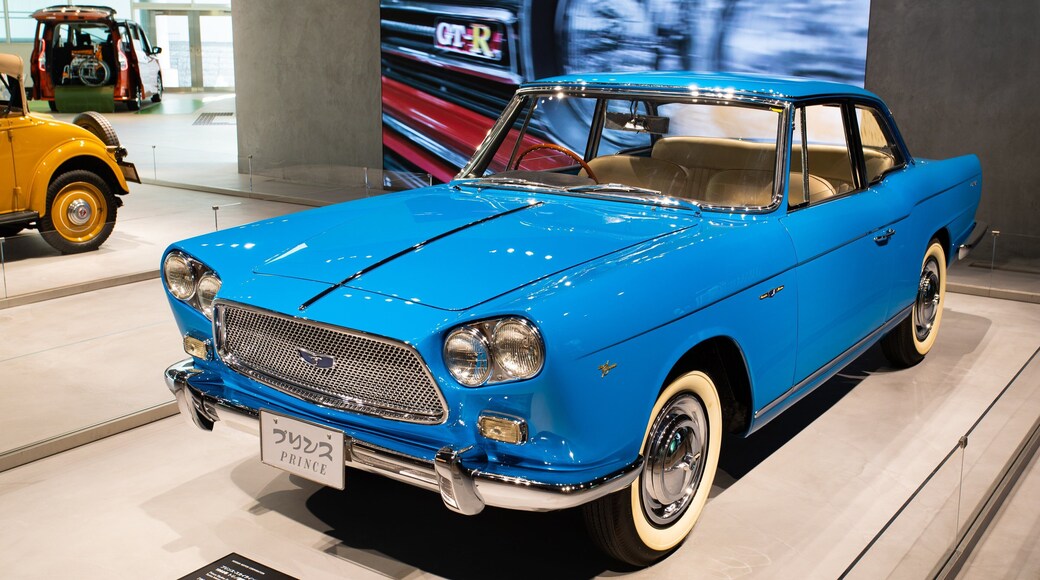 Nissan Global Headquarters Gallery which includes interior views and heritage elements