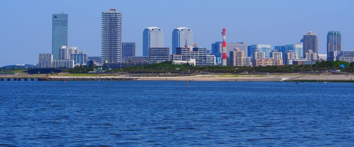 Makukhari New Town from Kemigawahama,