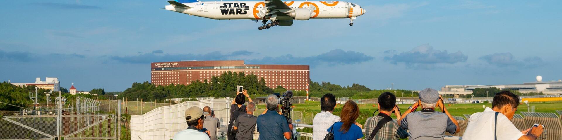 Sakura-no-Yama Hill showing views and aircraft as well as a small group of people