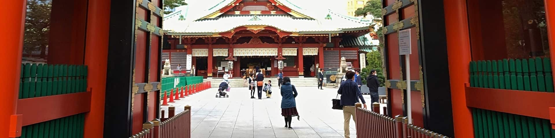 Located in a heavy technology district, this shrine is said to be the place where all of the tech guys go to ask for good luck with their projects and endeavors. It’s also really beautiful and has a resident small pony. #red #japan #shrine #architecture #ontheroad