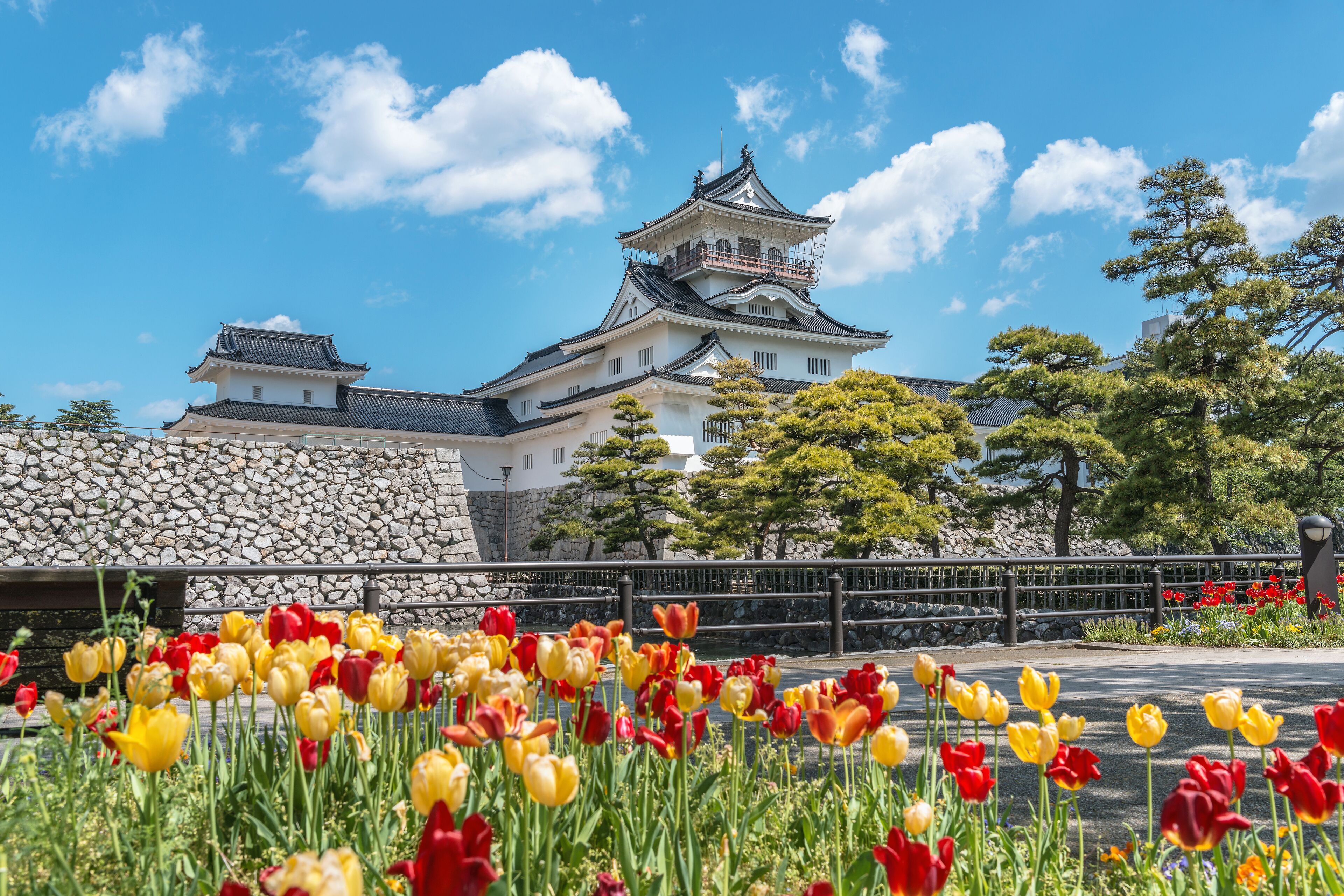 Spring scenery of the Toyama castle in Toyama, Japan; Shutterstock ID 673071112; purchase_order: SF 06557000; job: ; client: ; other: