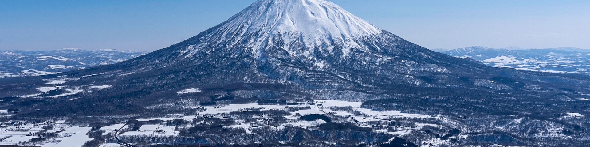 Winter Yotei Niseko Snow Mountain with clear sky