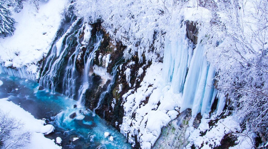 winterfall 冬の白髭の滝
