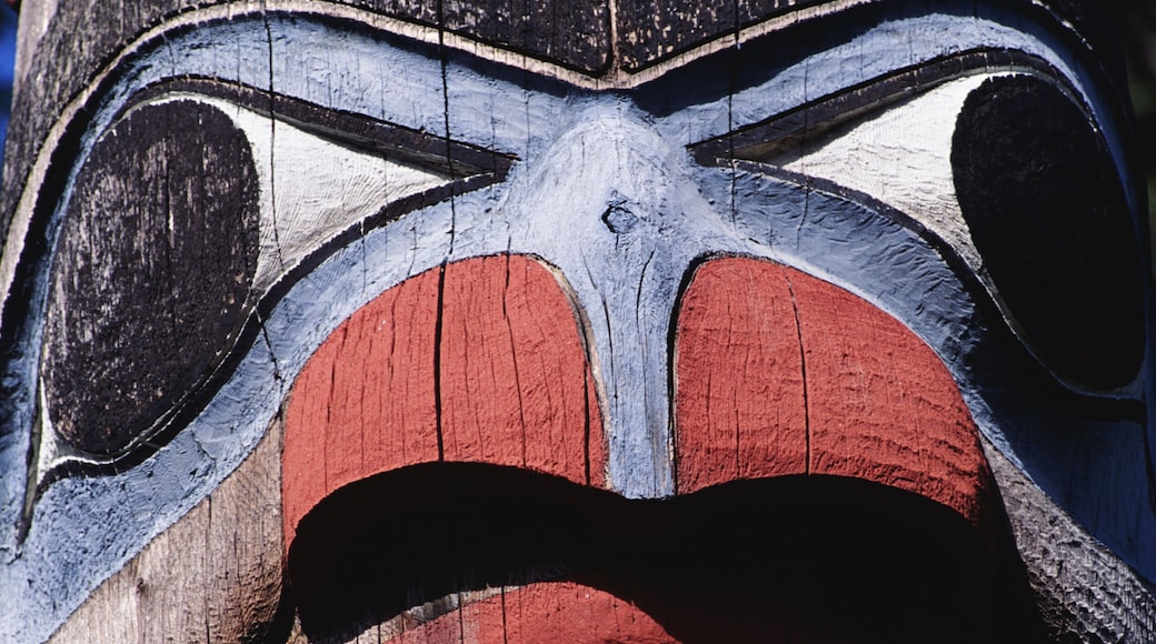 Totem Pole Close-up in Victoria, British Columbia