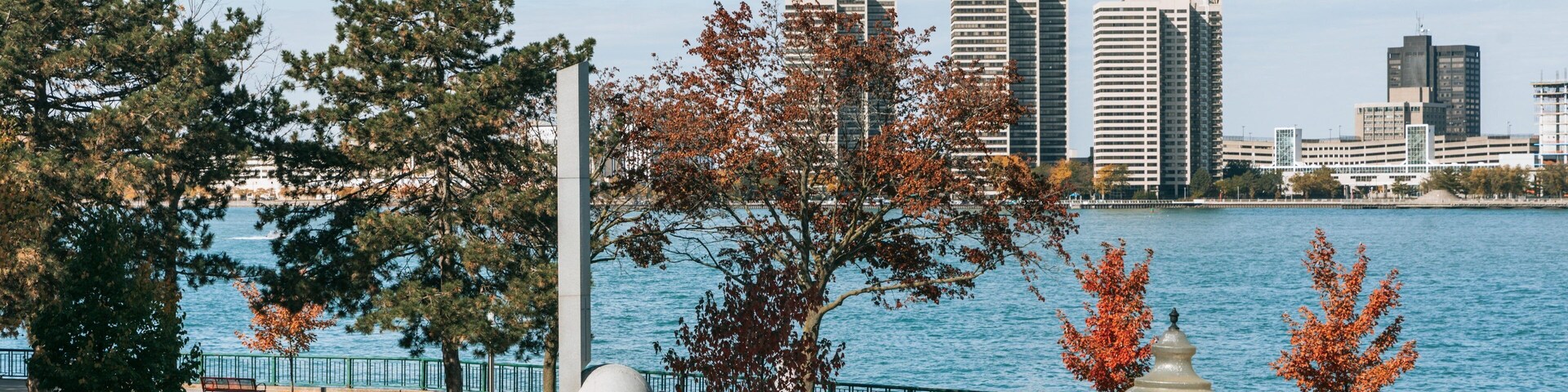 Dieppe Gardens which includes a garden, a bay or harbor and autumn leaves