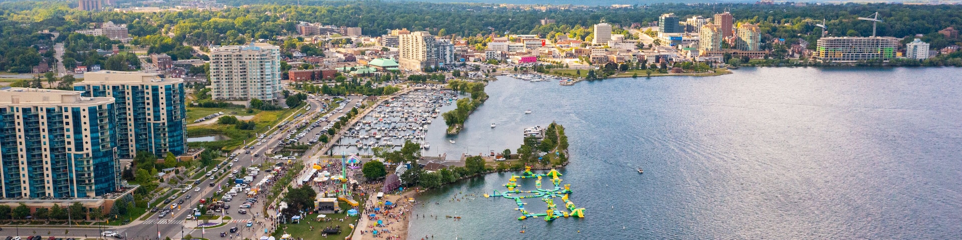 barrie centennial park lake beach front summer time