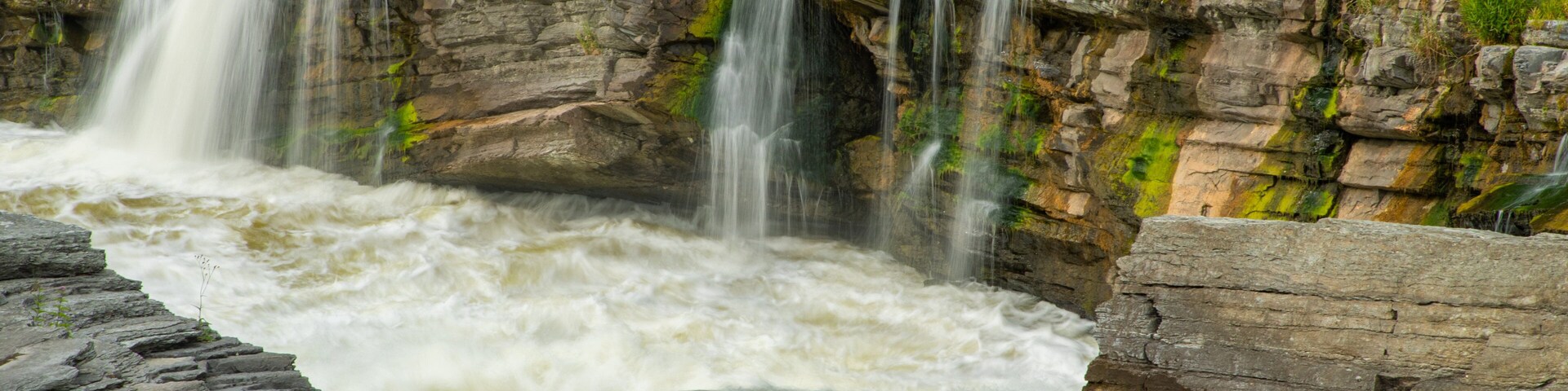 Hog\'s Back Falls featuring rapids, a waterfall and a river or creek