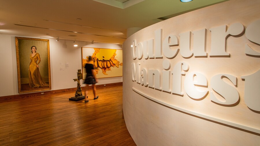 Sherbrooke featuring art, interior views and signage