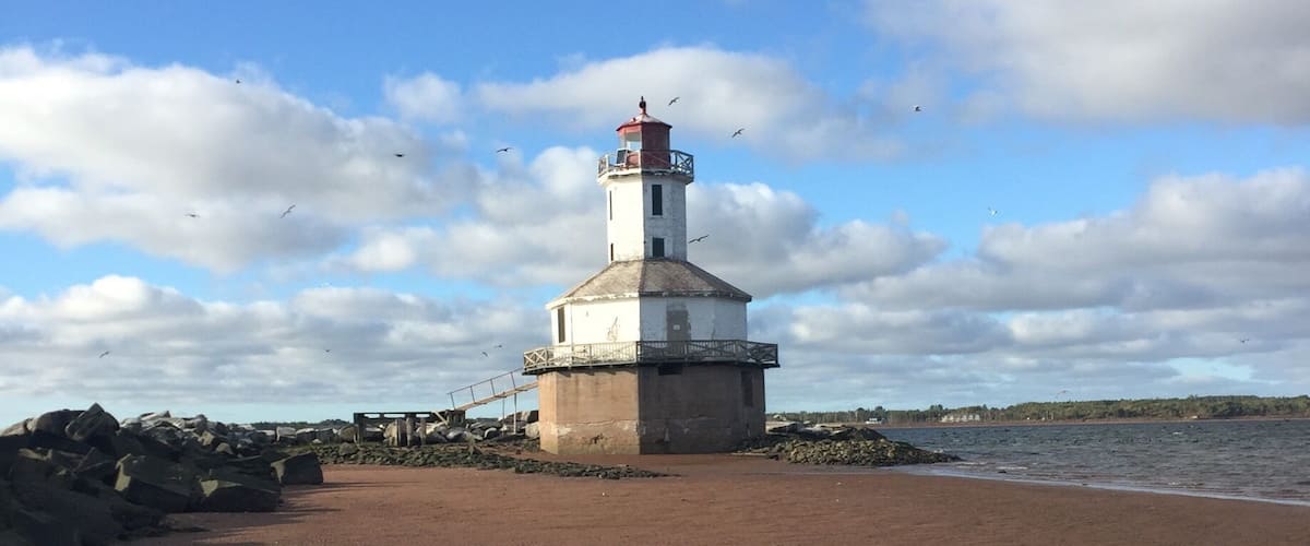 Wonderful Oceanside beach walk #lighthouse #ocean #canada