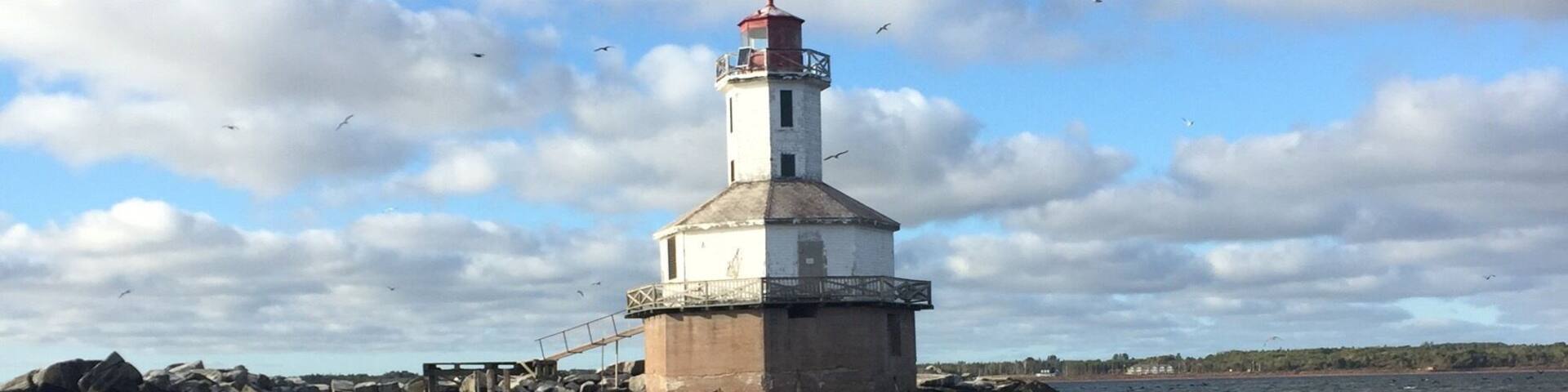 Wonderful Oceanside beach walk #lighthouse #ocean #canada
