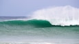 A large wave in the ocean.