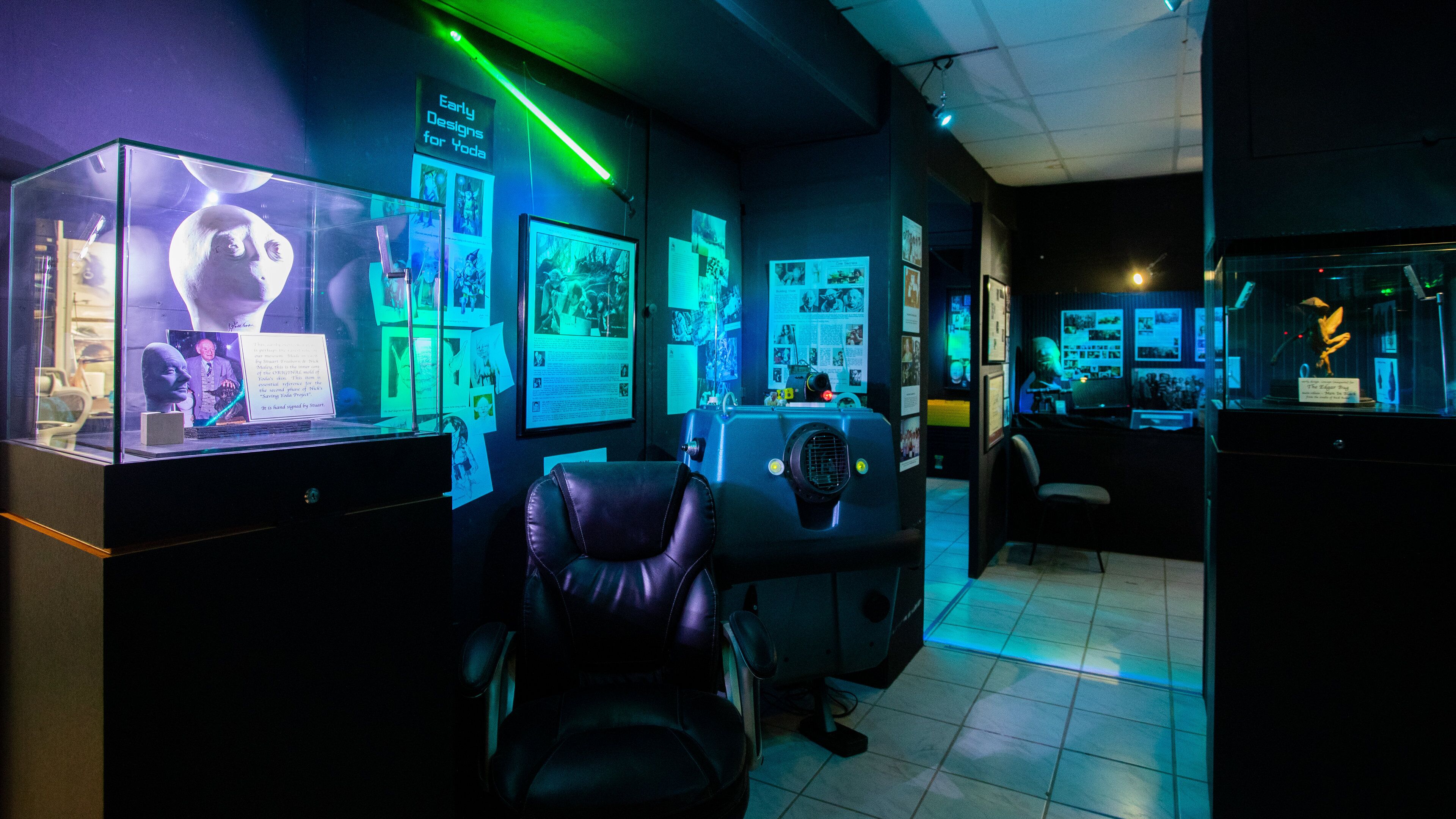 Yoda Guy Movie Exhibit featuring interior views