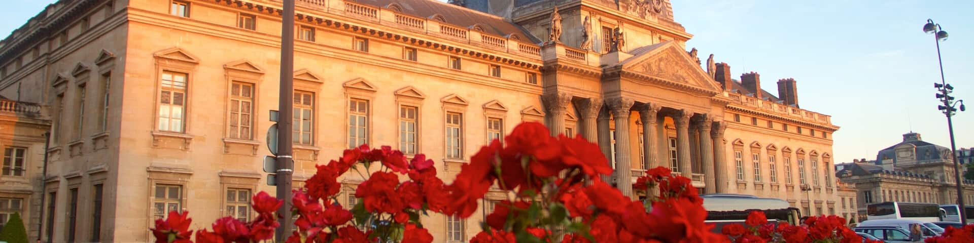 École Militaire featuring flowers, heritage architecture and heritage elements
