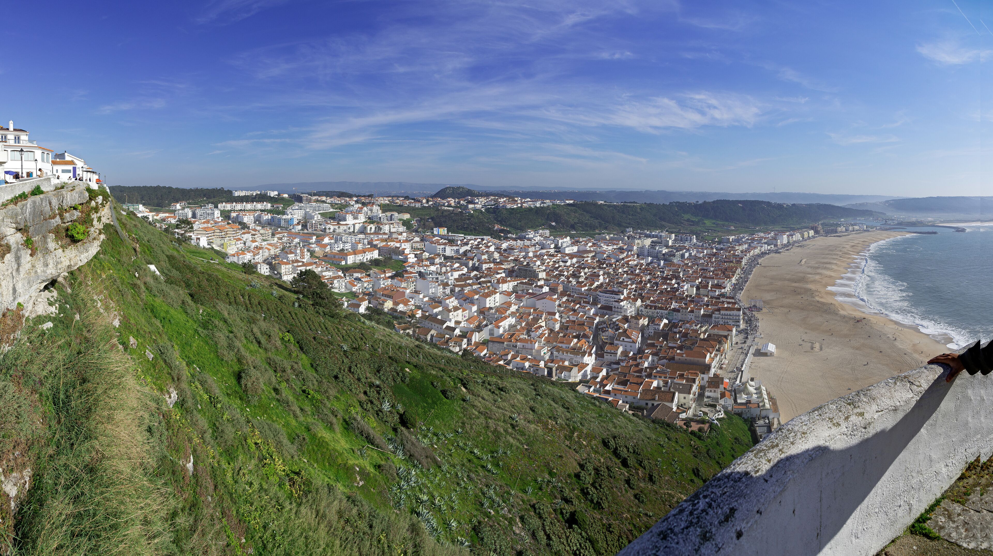 Nazare, Extremadura, Portugal: panorama of the city from the Promontório do Sítio