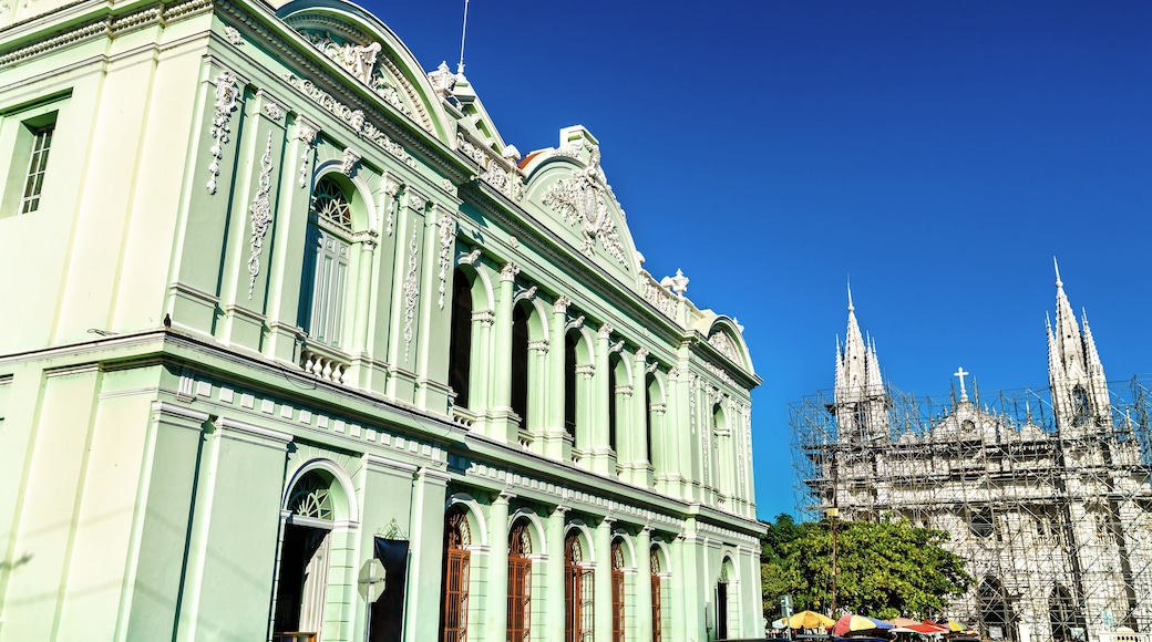 National Theater and Cathedral in Santa Ana, El Salvador