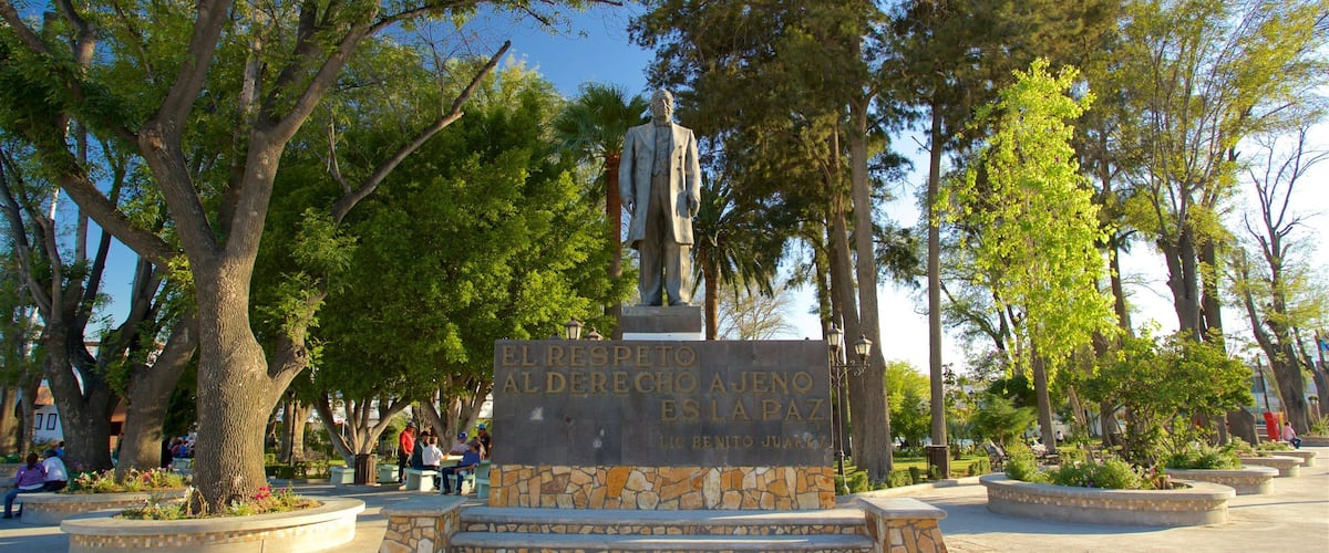 Tecate featuring a statue or sculpture and a square or plaza