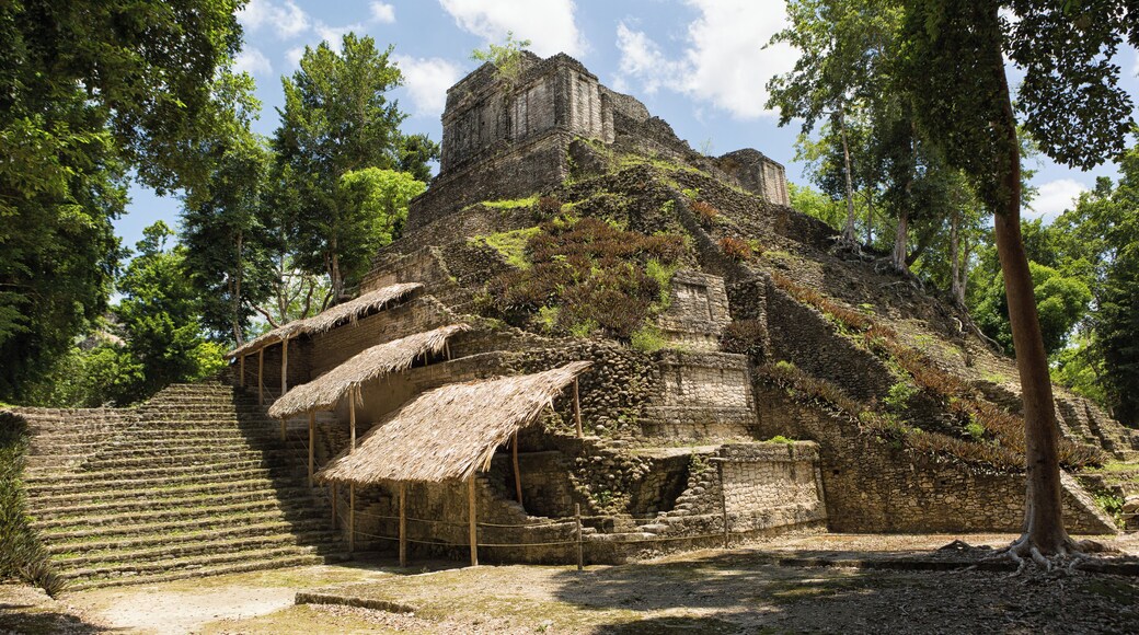 pyramid building at the Maya archeological site of Dzibanche Mexico