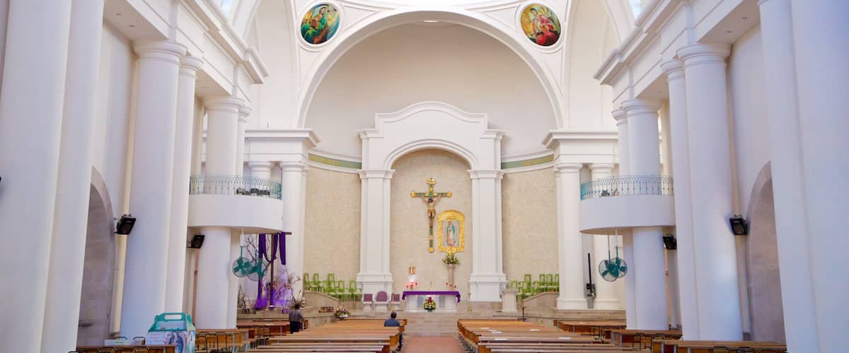 Sanctuary of the Virgen of Guadalupe which includes heritage elements, a church or cathedral and interior views
