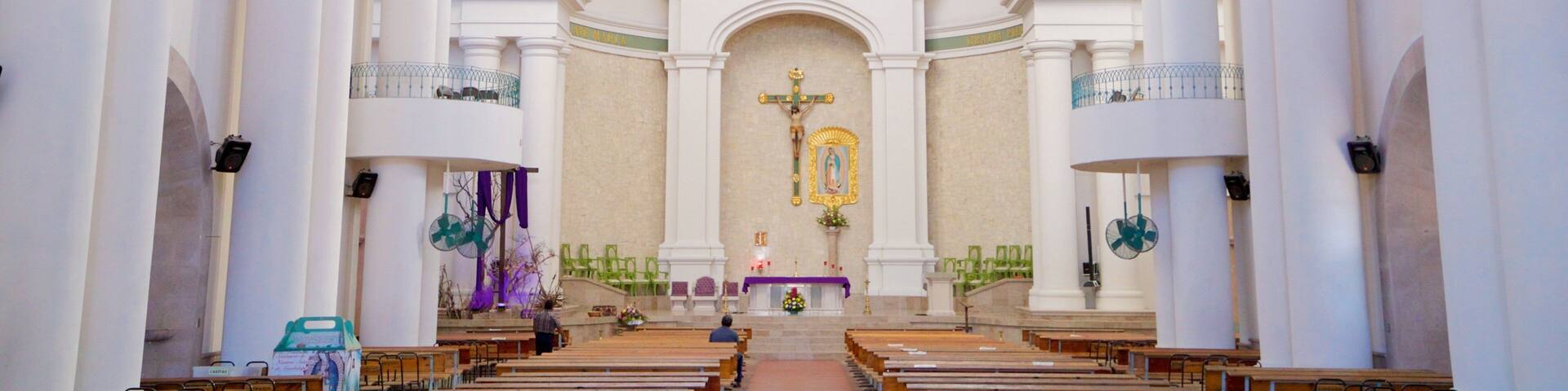 Sanctuary of the Virgen of Guadalupe which includes heritage elements, a church or cathedral and interior views