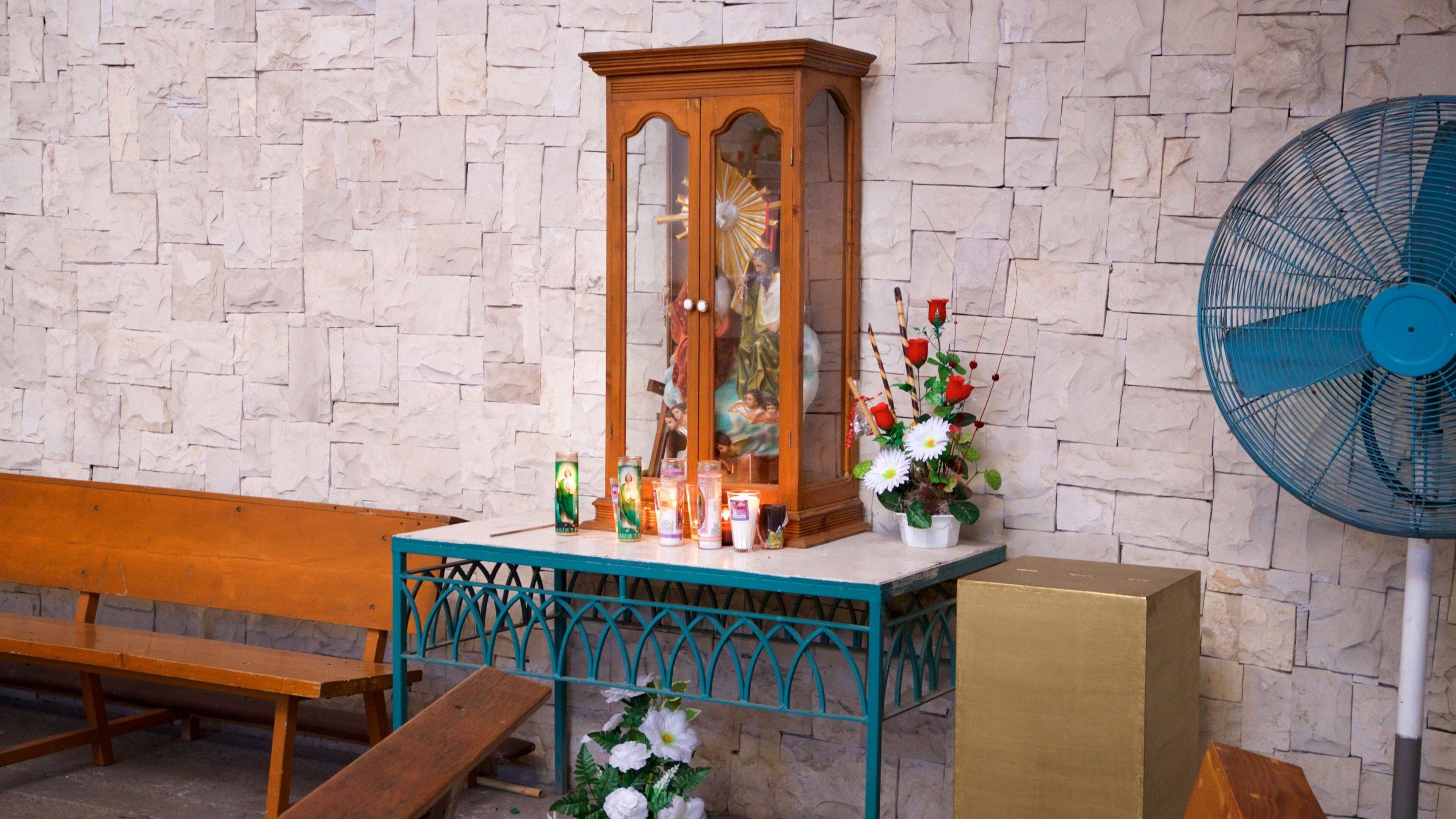Sanctuary of the Virgen of Guadalupe featuring interior views and religious aspects