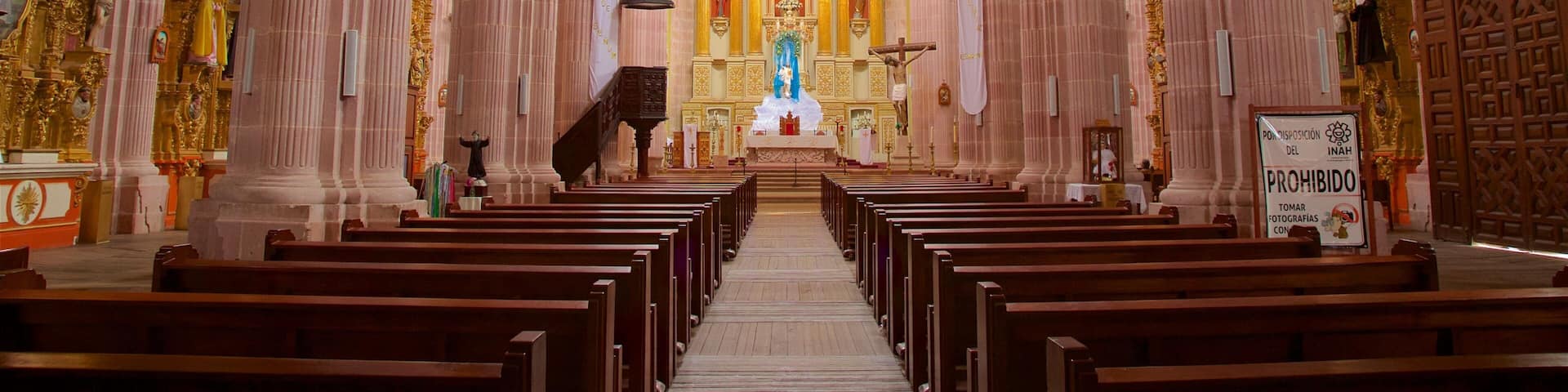 México ofreciendo una iglesia o catedral, vistas interiores y patrimonio de arquitectura