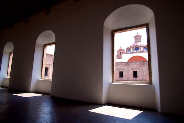 Morelia showing interior views and a small town or village