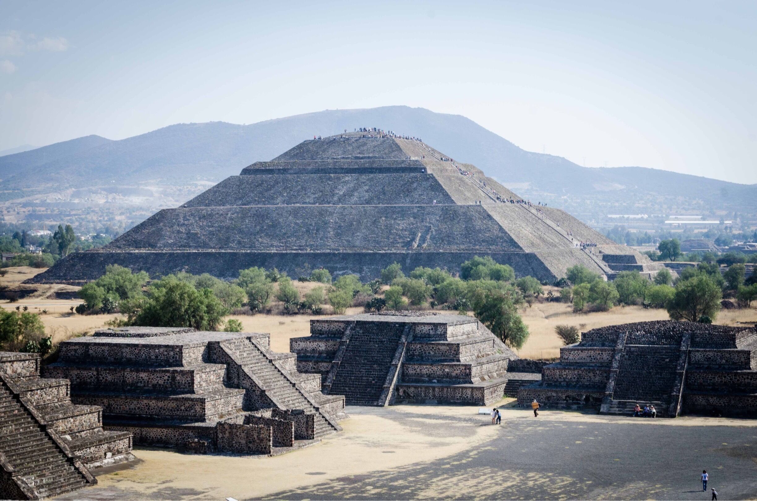 View of Pyramid of the Sun from the Pyramid of the Moon.  UNESCO World Heritage Site since 1987.