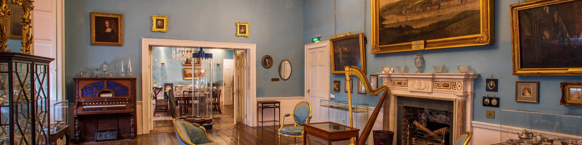 Bishop\'s Palace showing a castle, interior views and art