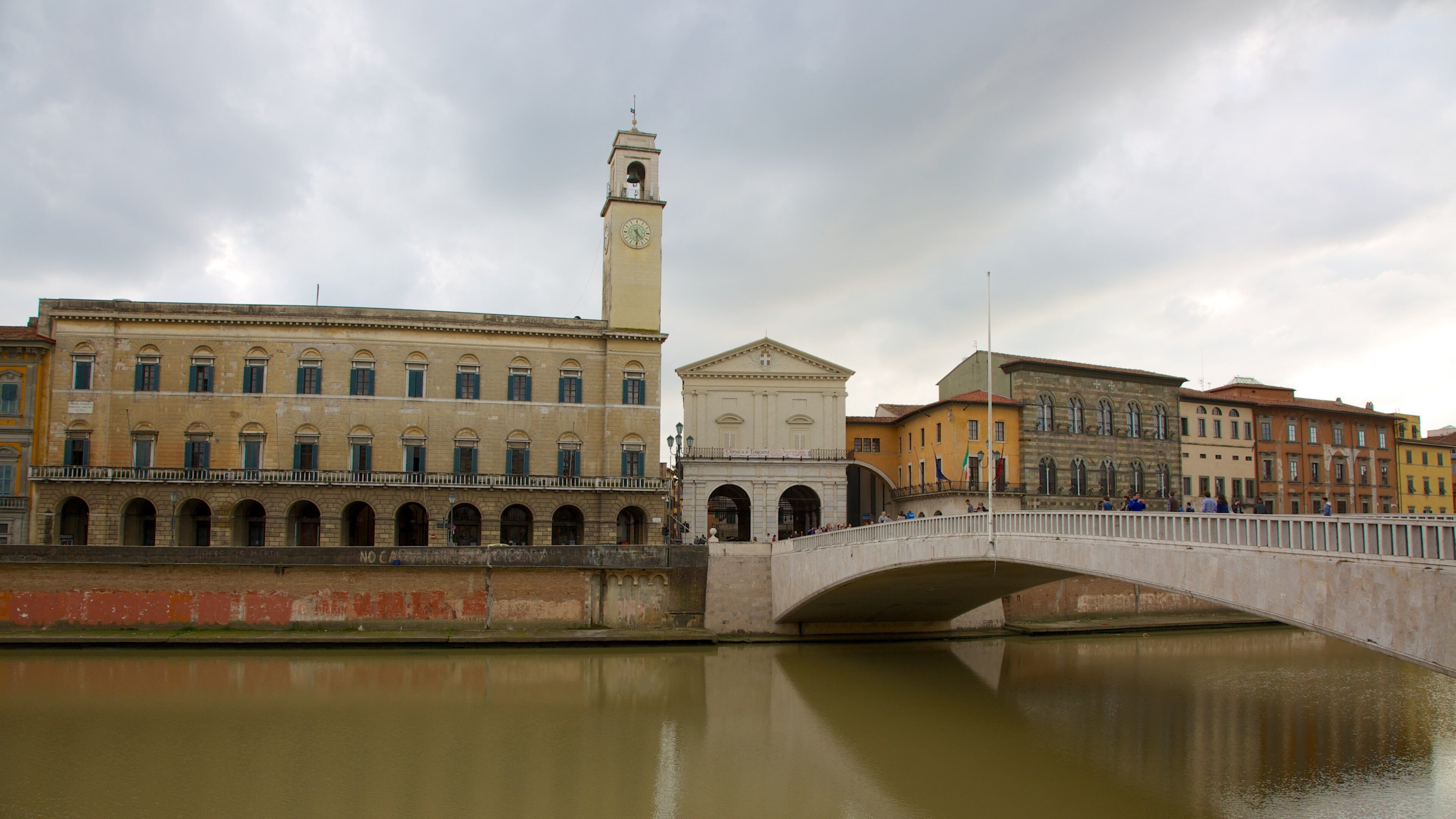Palermo showing a bridge, a city and a river or creek
