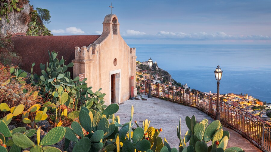 Taormina, Sicily, Italy at Dusk