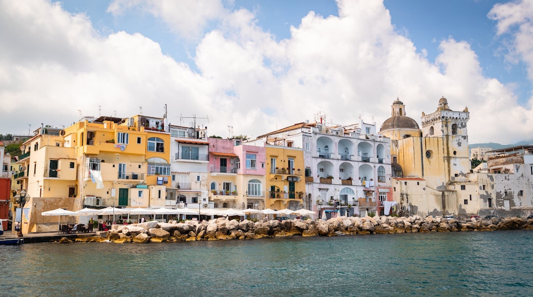 Cathedral of Santa Maria Assunta showing general coastal views and a coastal town