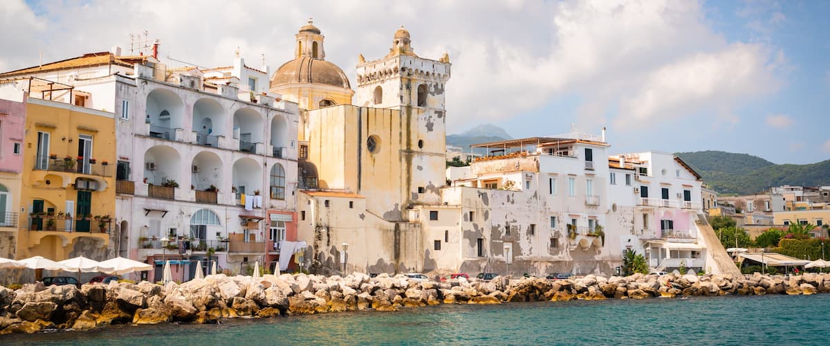 Cathedral of Santa Maria Assunta showing general coastal views and a coastal town