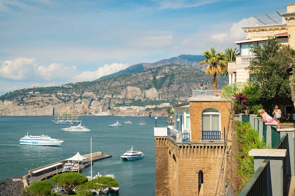 Villa Comunale Park showing general coastal views and a coastal town