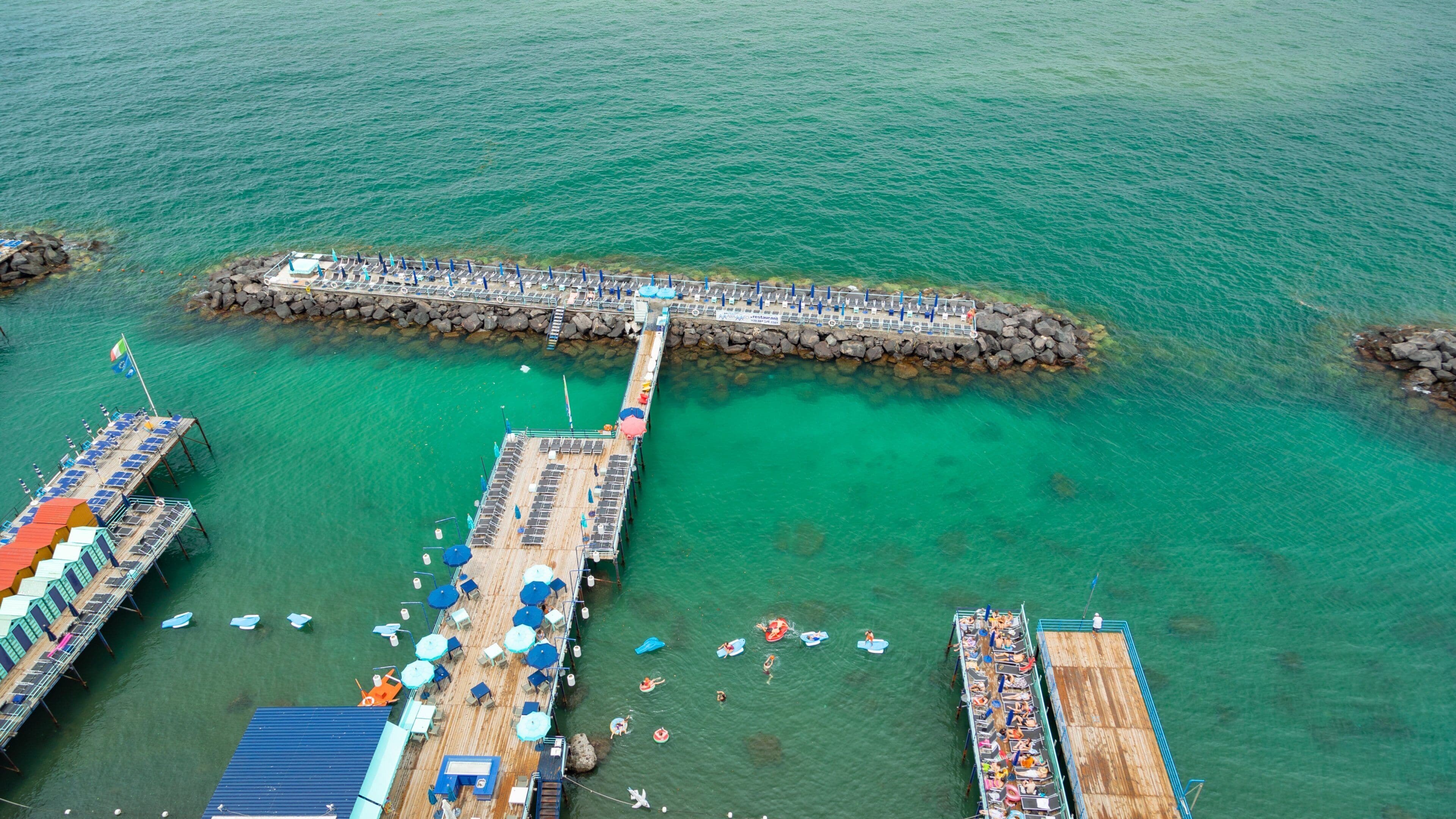 Villa Comunale Park showing general coastal views