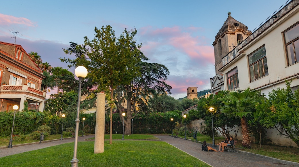 Villa Comunale Park which includes a sunset and a park
