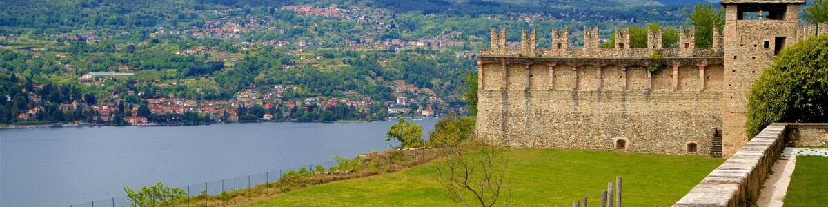 Rocca di Angera which includes heritage elements, tranquil scenes and a small town or village