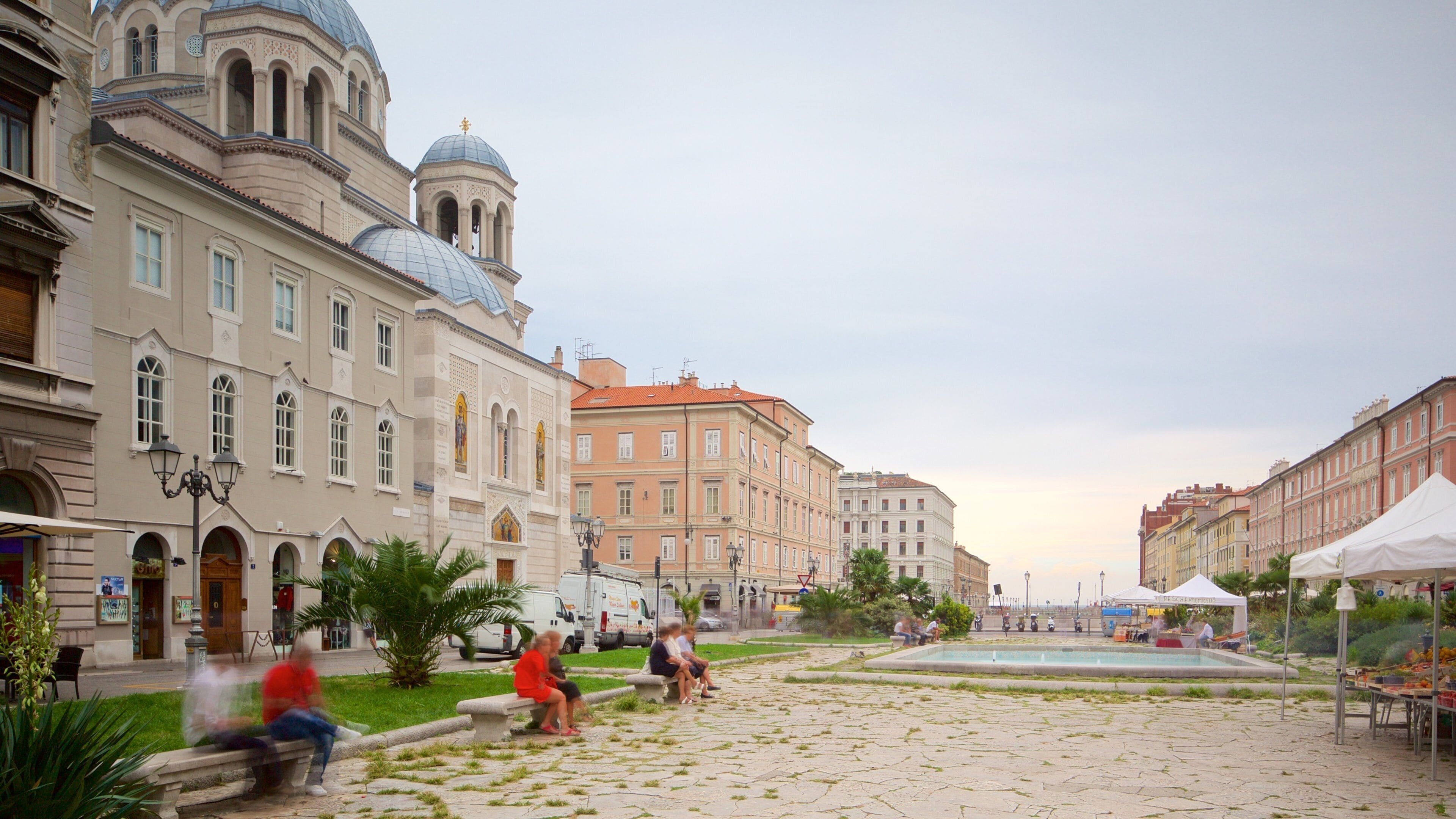 Trieste which includes a church or cathedral and a square or plaza