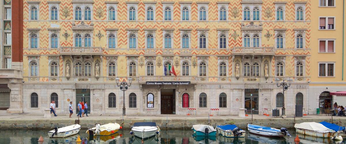 Trieste which includes boating, a river or creek and heritage architecture