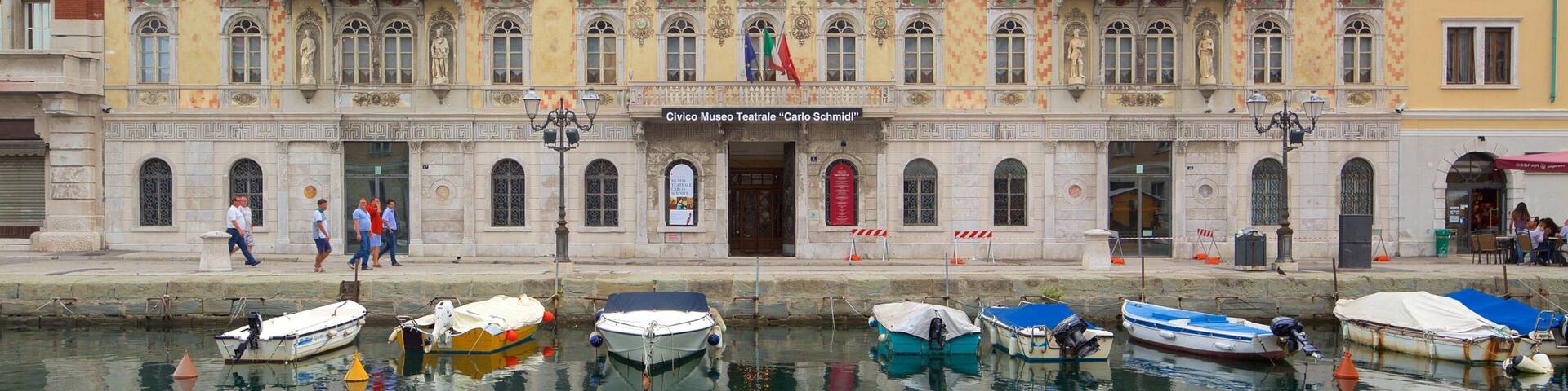 Trieste which includes boating, a river or creek and heritage architecture