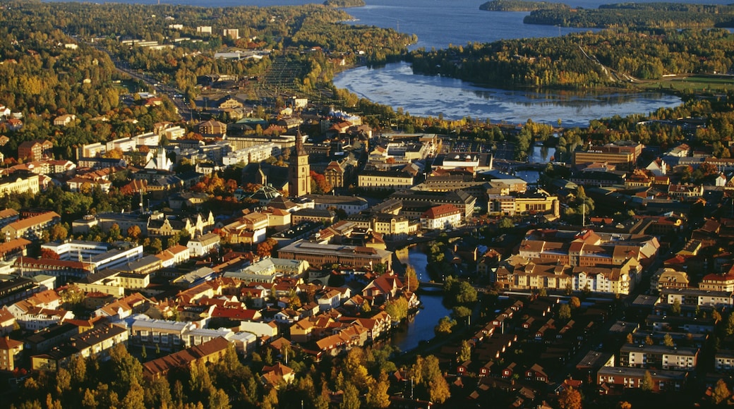 Aerial view of Falun in Sweden