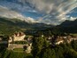 Beautiful view of the medieval town of Gruyeres, home to the world-famous Le Gruyere cheese, canton of Fribourg, Switzerland