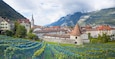 Altstadt von Chur in Graubünden und Weinberge