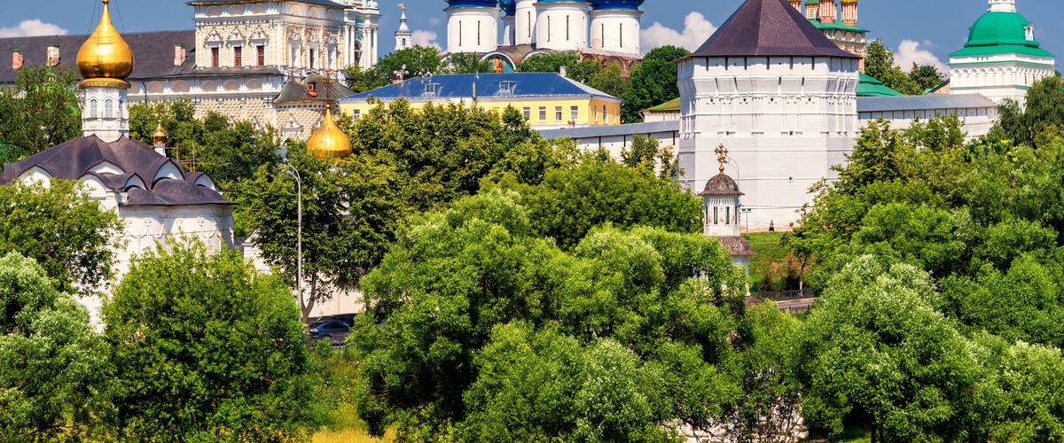 The great Trinity monastery in Sergiyev Posad near Moscow (Golden Ring of Russia)