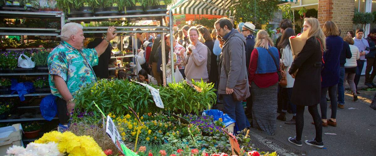 London das einen Blumen, Märkte und Einkaufen