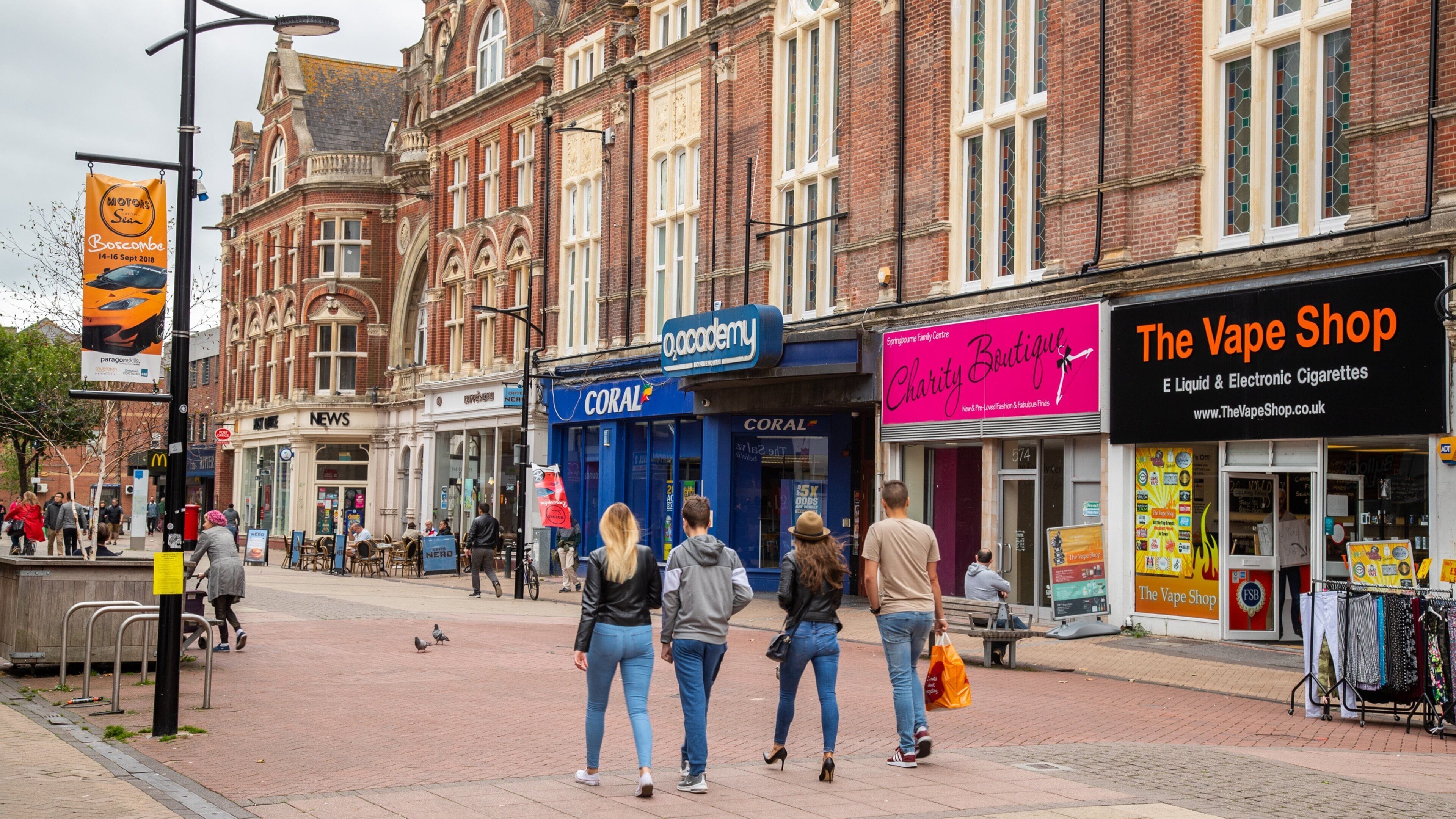 O2 Academy Bournemouth showing street scenes as well as a small group of people