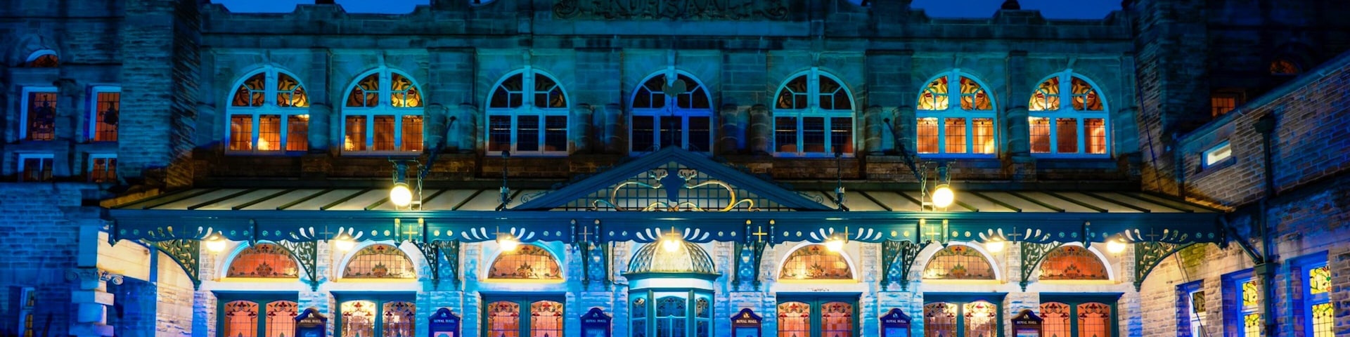 Royal Hall showing night scenes